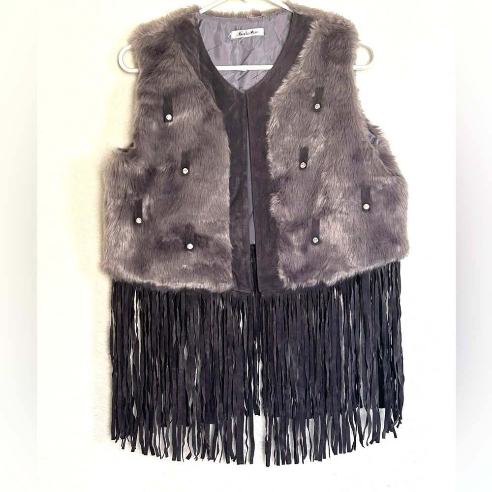 Paradis Miss Faux Fur Open Vest size S/M